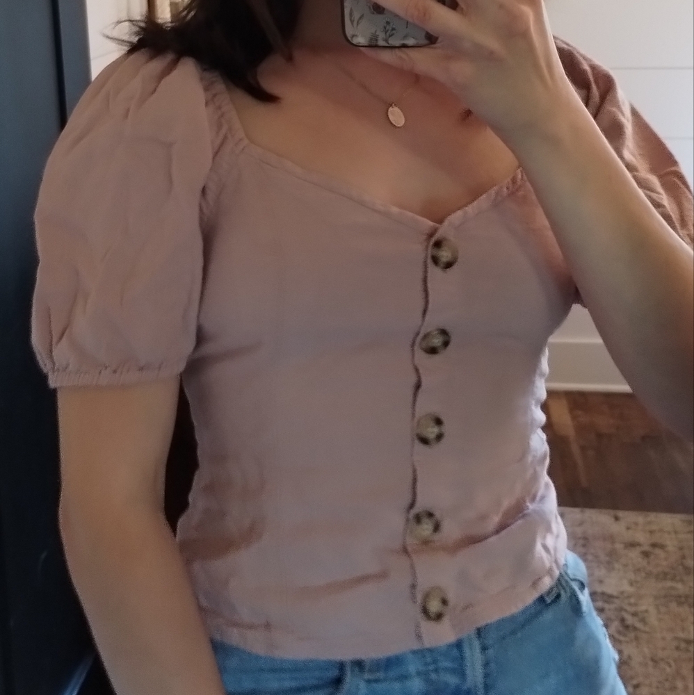 Abercrombie and Fitch Puff Sleeve Top